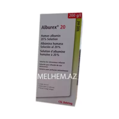 HUMAN ALBUMIN (ALBUREX 20) 100 ML