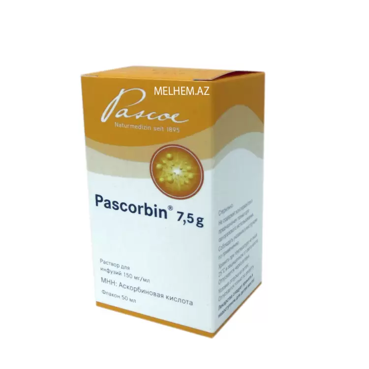 PASCORBİN 7.5Q 50ML N1 (İNFUZİYA ÜÇÜN MƏHLUL)